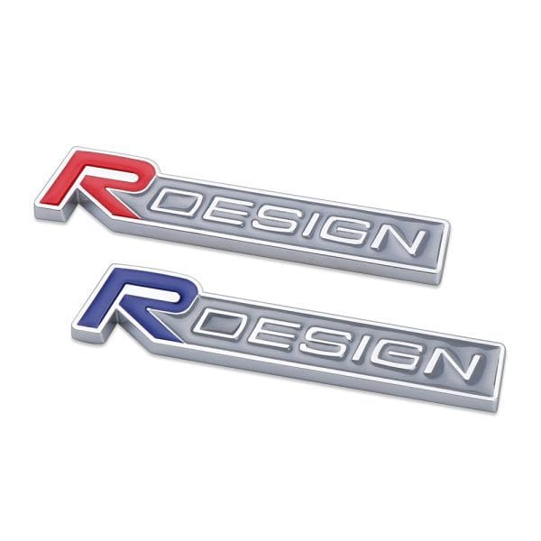 סמל מתכת יוקרתי לוולוו R-DESIGN R DESIGN פס הדבקה מובנה.