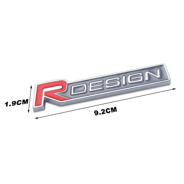 סמל מתכת יוקרתי לוולוו R-DESIGN R DESIGN פס הדבקה מובנה.