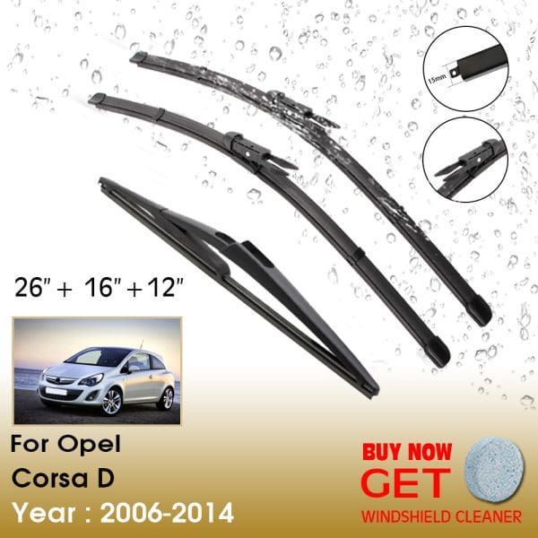 מגבים מצויינים מסיליקון לאופל קורסה. Opel Corsa D 2006-2014