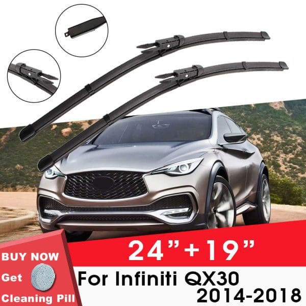 סט מגבים איכותיים לאינפיניטי. Infiniti QX30 2014-2018 24"+19"