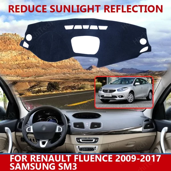 כיסוי דשבורד יוקרתי לרנו פלואנס. Renault Fluence 2009-2017