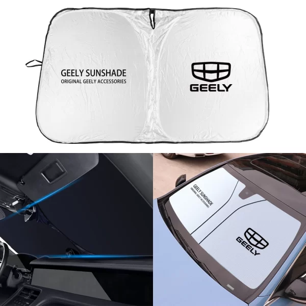 מגן שמש לשמשה קדמית לרכבי גילי. Geely