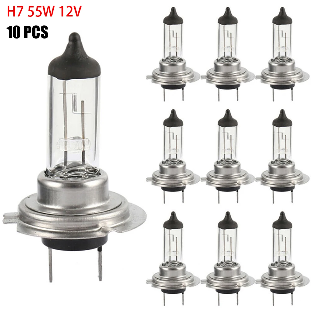 נורות הלוגן ראשיות לרכב. 10 יחידות. 10PCS H7 55W 12V