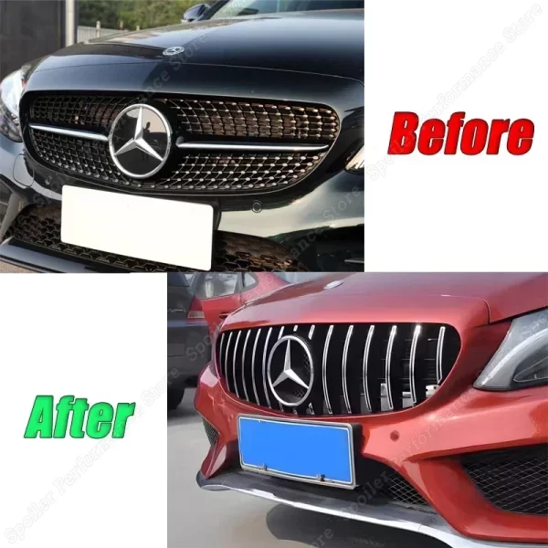 גריל קידמי GT למרצדס סי קלאס. Mercedes Benz C Class W205 C200 C250 C300 C350 2015-2018